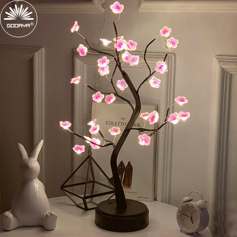 Bonsai Garden Dc - شجرة الطاولة ضوء الليل بطارية تعمل