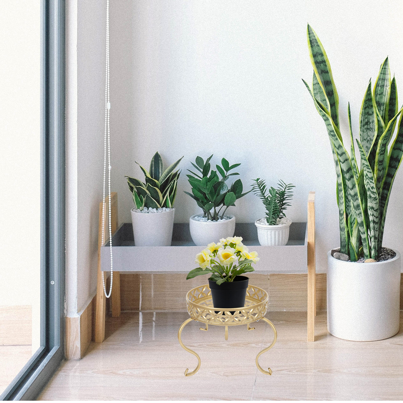 Bonsai Garden Display Stands - حامل نباتات حديدي، طاولة لأواني النباتات،