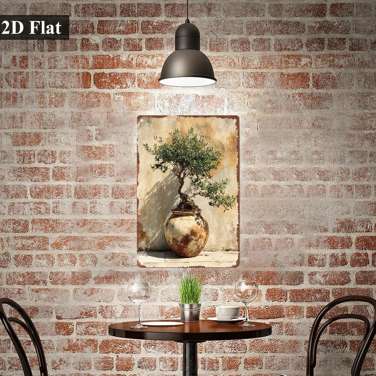 لوحة فنية جدارية معدنية عتيقة  - مراجعة Bonsai Garden Wall وسعره