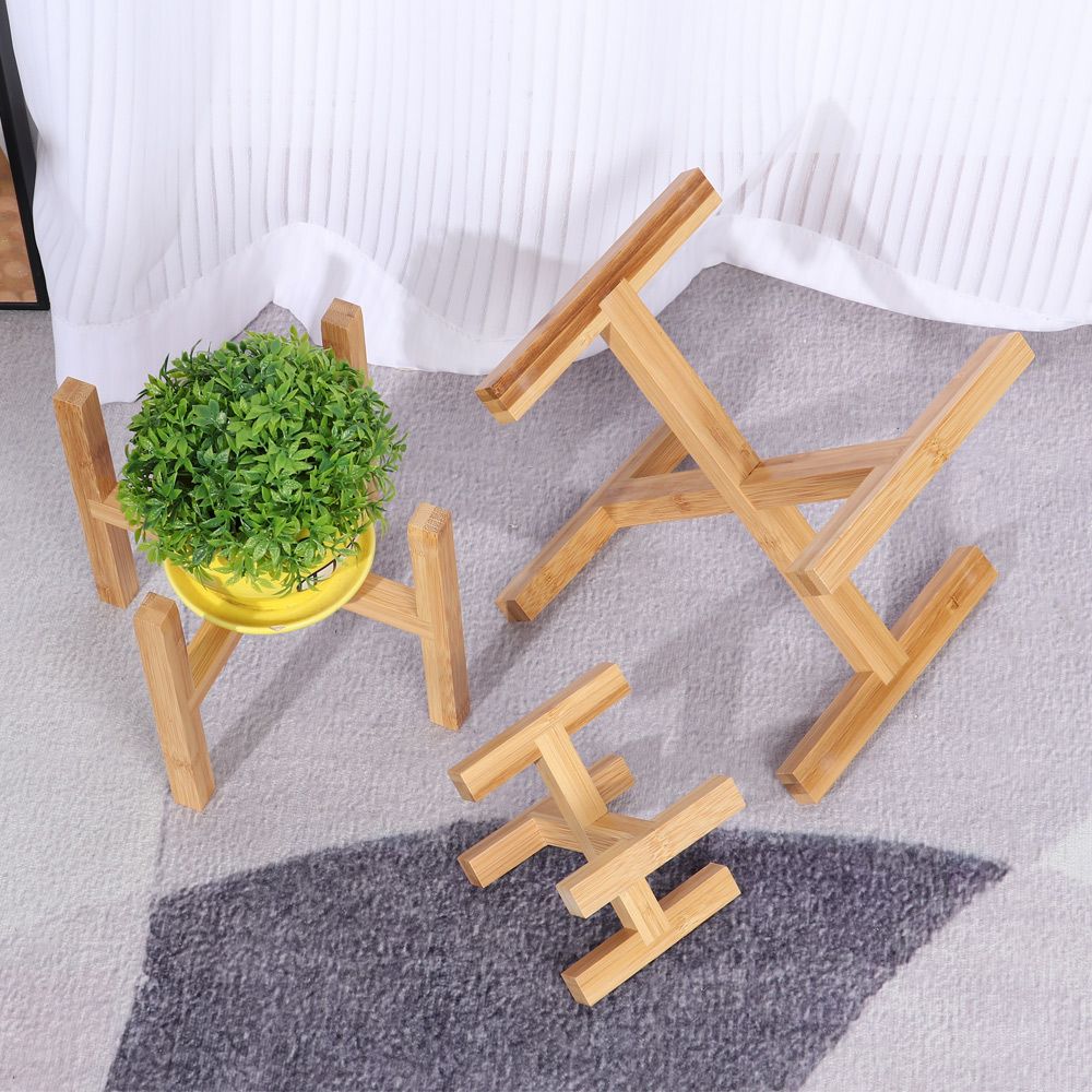 حامل أصيص زهور خشبي قائم على ا - مراجعة Bonsai Garden Display Stands وسعره