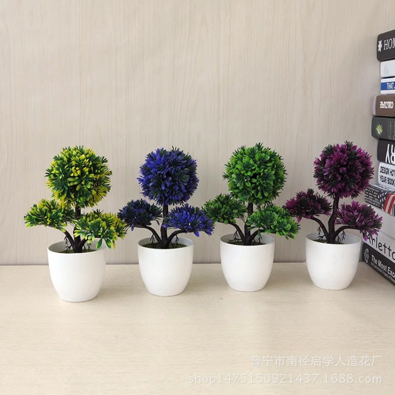 نباتات اصطناعية صغيرة في أصيص، - مراجعة Bonsai Garden Ideas وسعره