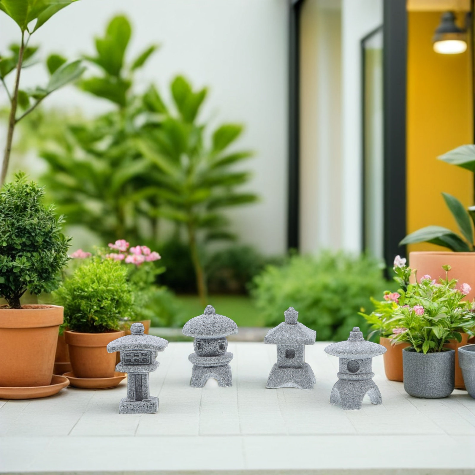 4 قطع من تماثيل الأجنحة الصغير - مراجعة Mini Bonsai Zen Garden وسعره